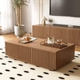 thumbnail image 1 of NessCarsti 51.1" Mid-Century Modern Lift Top Coffee Table, Walnut Rectangular Center Table with Hidden Storage & Drawers, for Living Room, Apartment, Office, 1 of 6