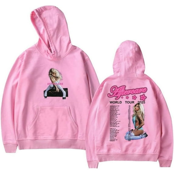 Nessa Barrett 2025 Aftercare Tour Unisex Hoodie with Pockets Drawstring