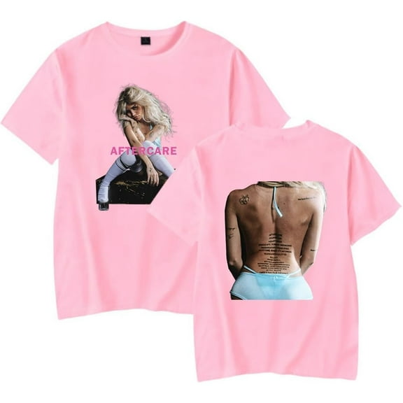 Nessa Barrett AFTERCARE Album Merch Short Sleeve T-shirt Unisex Fashion Crew Neck Top