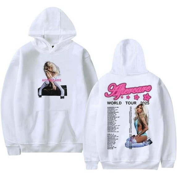 Nessa Barrett Aftercare World Tour 2025 Merch Hoodie Pockets Drawstring Unisex Hooded Sweatshirt Fashion Clothing