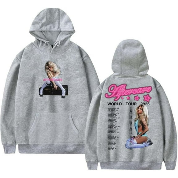 Nessa Barrett Aftercare World Tour 2025 Merch Hoodie Pockets Drawstring Unisex Hooded Sweatshirt Fashion Clothing
