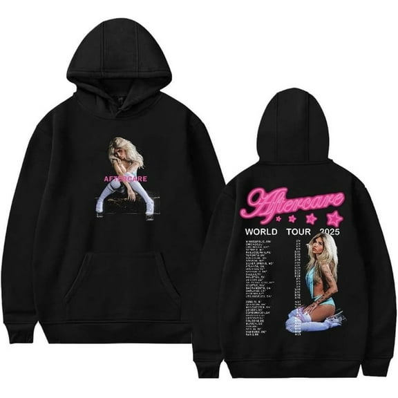 Nessa Barrett Aftercare World Tour 2025 Merch Hoodie Pockets Drawstring Unisex Hooded Sweatshirt Fashion Clothing
