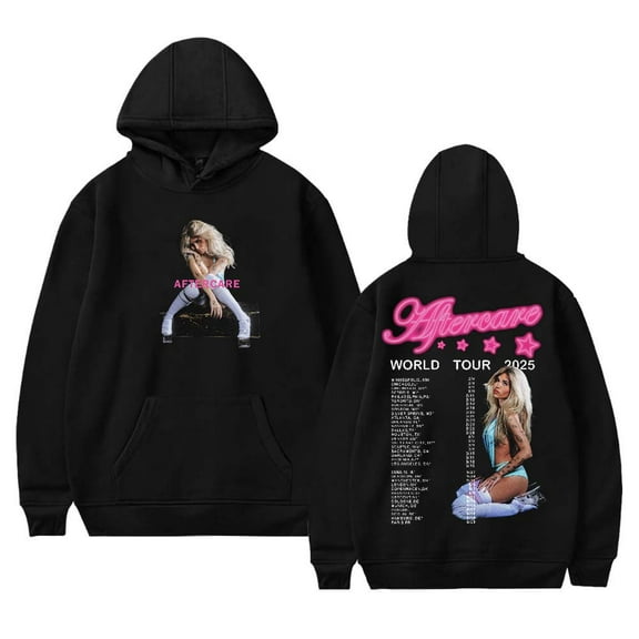 Nessa Barrett Aftercare World Tour 2025 Merch Hoodies Women Men Long Sleeve Casual Sweatshirt Clothes