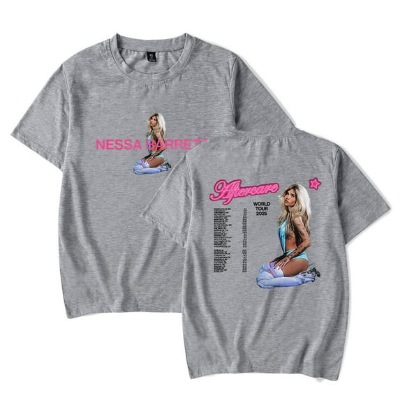 Nessa Barrett Aftercare World Tour 2025 T-shirt Unisex Short Sleeve Crewneck Fashion Casual Tee