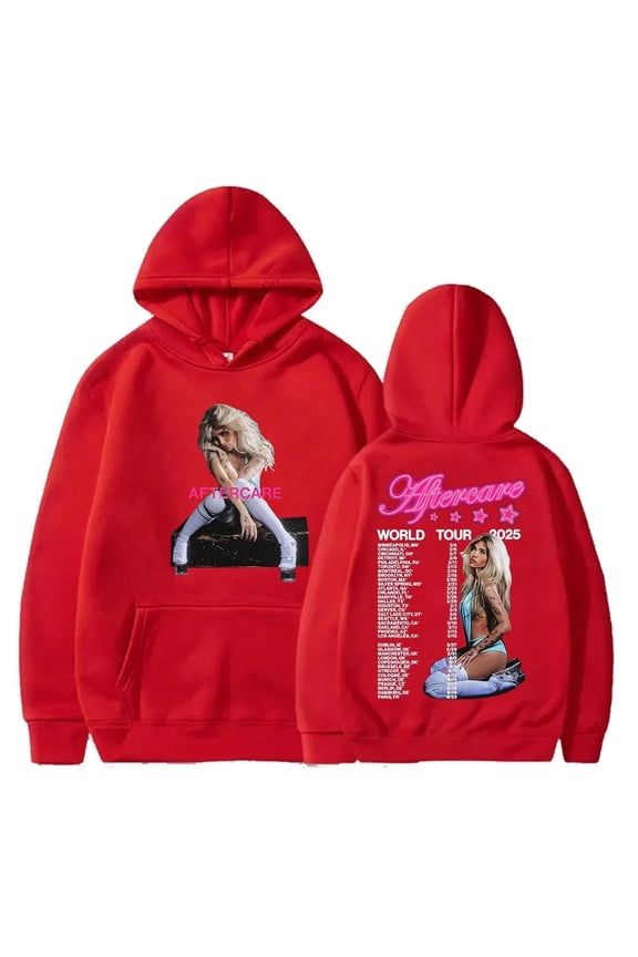 Nessa Barrett Merch Hoodie Aftercare World Tour Merch unisex long sleeved sweatshirt hip-hop pullover