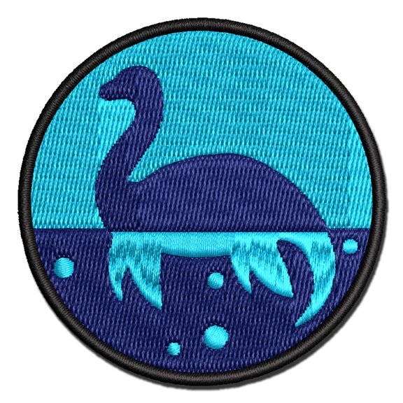 Nessie Loch Ness Monster Applique Multi-Color Embroidered Iron-On Patch - 2.0 Inch Mini