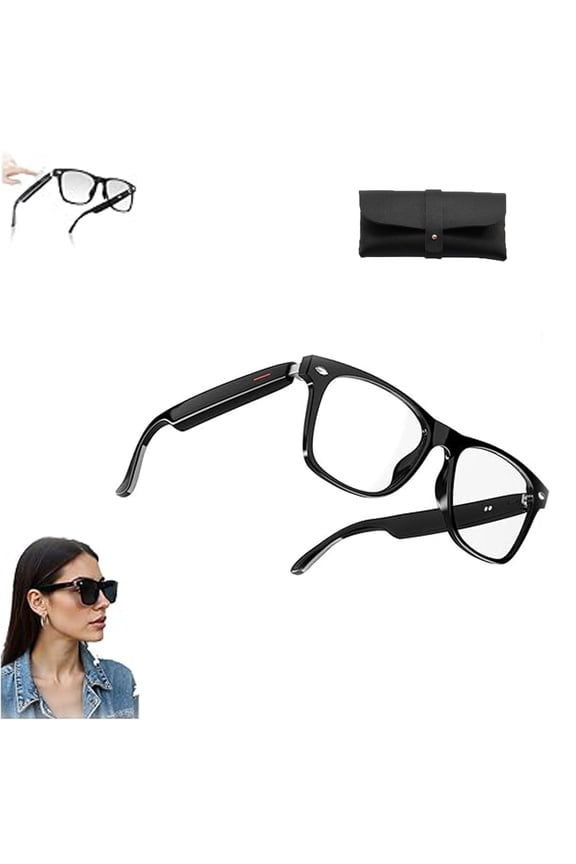 Nessthub Glasses, Nessthub Smart Glasses, Ai Smart Glasses with HD Camera, Take Photos, Music Playback, Hands-Free Calling, for Men Women