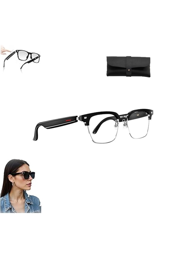 Nessthub Glasses, Nessthub Smart Glasses, Ai Smart Glasses with HD Camera, Take Photos, Music Playback, Hands-Free Calling, for Men Women