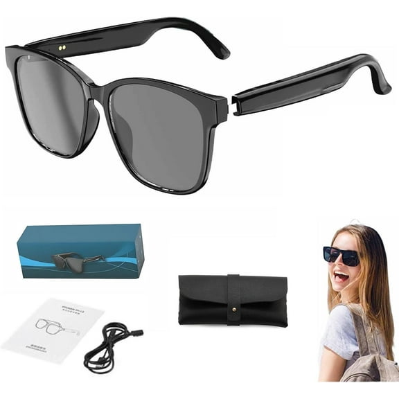 Nessthub Smart Glasses, Nessthub Smart Wireless Headphone Glasses for Men Women, Ai Wireless Bluetooth TranslationGlasses, TranslatingGlasses with 140+ Translation, Support 75 Languages