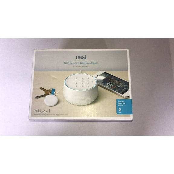 Nest 1080p Secure Alarm System with Indoor Security Camera, White