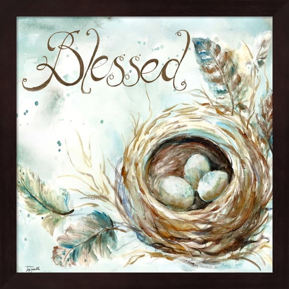 Nest Blessed by Tre Sorelle Studios, Framed Wall Art, 13.25W x 13.25H