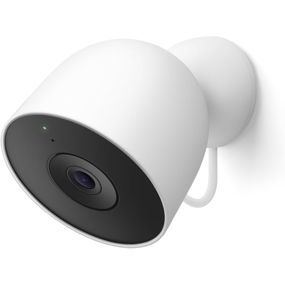 Nest Cam Outdoor (Wired, 2nd Gen) - Security Camera with 2K Video and Gemini, Night Vision, 2-Way Audio - Works with Home - 2025 Model - Snow