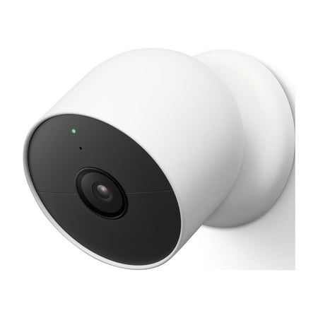 Google - Nest Cam Indoor/Outdoor Wire Free Security Camera - Snow