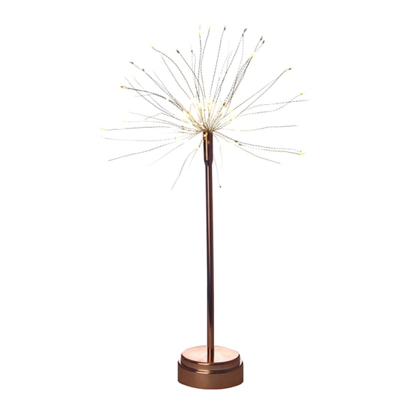 Nest Flower Starburst Firework LED Table Lamp, Battery Operated Dandelion Shaped Decor Light for Bedroom Cafe Party (Warm White)