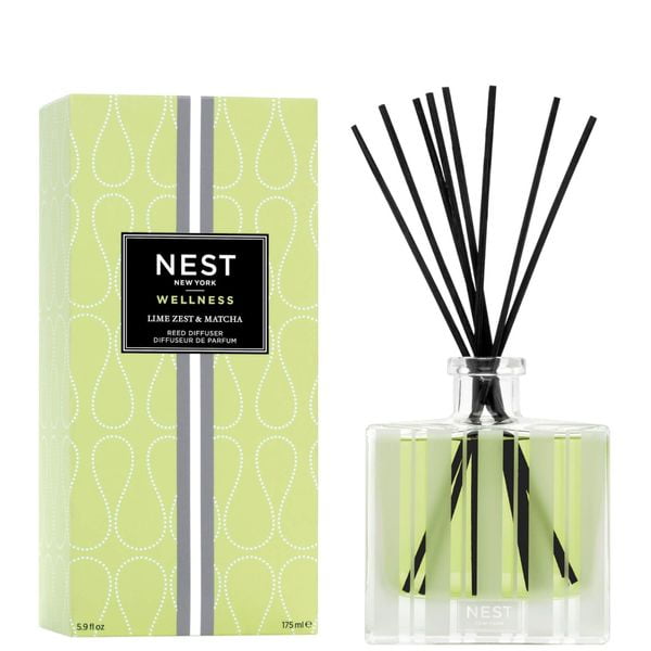 Elegant Frosted Lime & Matcha 5.9oz Glass Reed Diffuser
