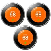 Nest Learning Thermostat 3rd Gen Stainless Steel 3 Pack T3007ES