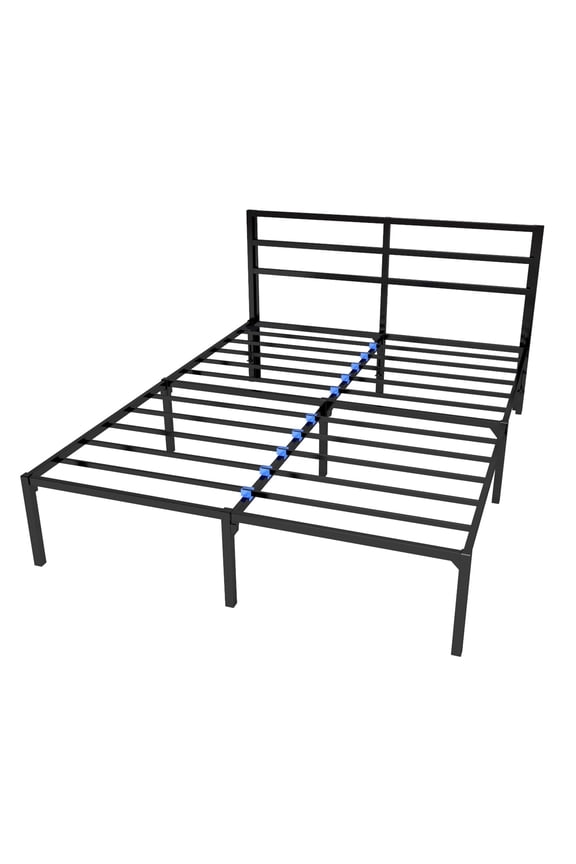 Queen with Headboard Platform Bed Frame | Quiet & Sturdy | No Box Spring | 14" Mattress Foundation