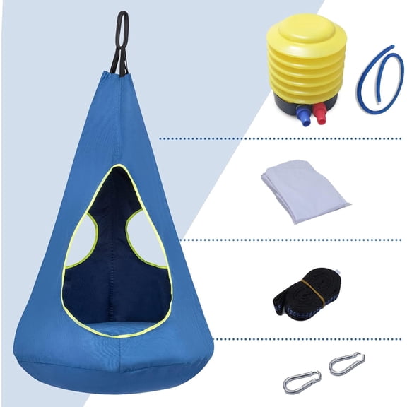 Nest Swing Chair, Hanging Hammock Chair for Outdoor and Indoor, Detachable Play Tent Swing