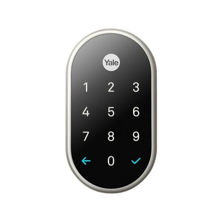Nest x Yale - Smart Lock Wi-Fi Replacement Deadbolt with App/Keypad/Voice assistant Access - Satin Nickel