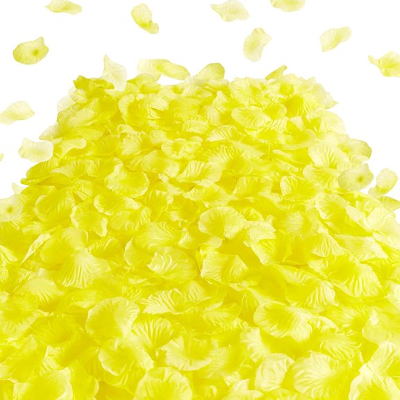 NestE - 1500PCS Yellow Rose Petals Silk Rose Petals for Romantic Night for Her Set Valentine,Wedding,Party,Proposal Anniversary Decorations
