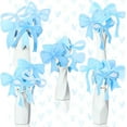thumbnail image 1 of NestE 30 Pcs Bow Party Decorations Coquette Bow Table Toppers Birthday Table Decor Coquette Party Centerpieces Sticks for Birthday Bachelorette Bridal Decor (Blue), 1 of 12