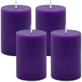 thumbnail image 1 of NestE 4 Packs 2x3 Inch Unscented Purple Pillar Candles, Small Dripless 24 Hours Solid Colored Column Cylinder Candles for Home Dinner Table Relaxation Spa Decoration, 1 of 14