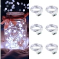 thumbnail image 1 of NestE 6 Pack LED Fairy Lights Battery Operated, Mini String Lights Waterproof 7 Feet 20 Led Firefly Starry Lamps 3 Working Modes for Wedding Party Bedroom Garden Halloween Christmas Decoration White, 1 of 12