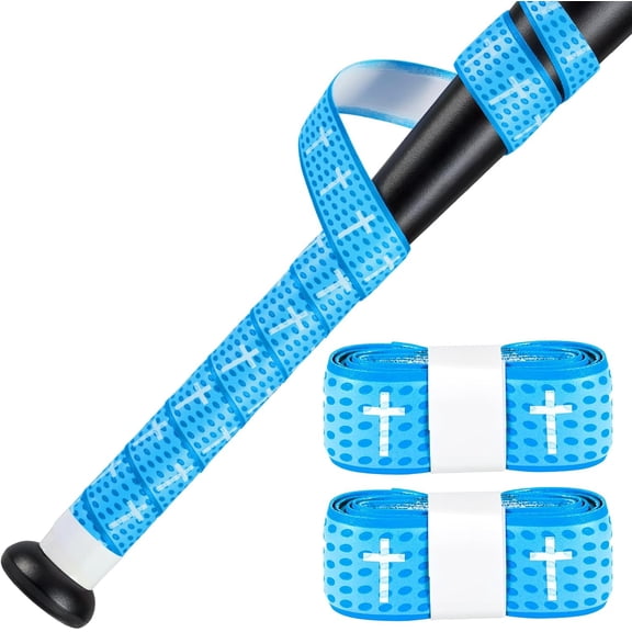 NestE-Baseball Bat Grip Tapes 1.5mm Precut and Full Adhesive Softball Grip Tape,Non-Slip Baseball Bat Wrap Tape Religious Cricket Batting Tape Replacement