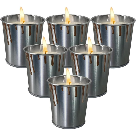 NestE Citronella Candles 6 Pack, Outdoor Indoor Scented Candles with Pure Citronella Essential Oil and Natural Soy Wax, Long Lasting Burning for Home Garden Patio Balcony