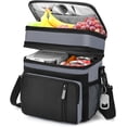 thumbnail image 1 of NestE Lunch Box & Lunch Bag for Men Women, Large Insulated Adult Lunch Box, Leakproof Cooler Lunchbox with Bottle Opener for Work Picnic Beach, 16L, Gray, 1 of 18