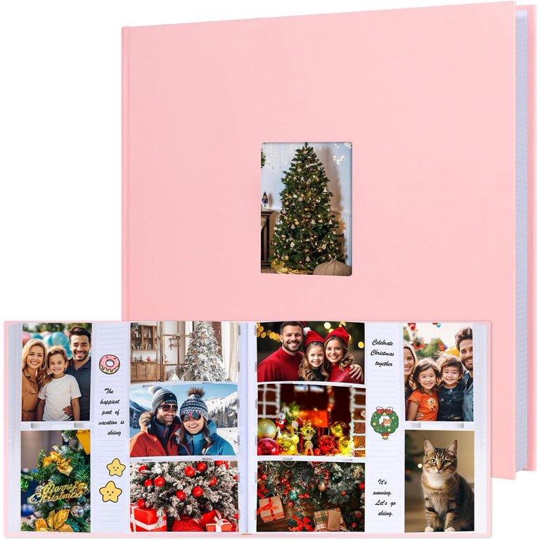 NestE Photo Album 4x6 600 Photos with Writing Space,4 x Photo
