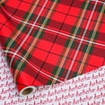 thumbnail image 1 of NestE Reversible Christmas Wrapping Paper - 17 Inch X 33 Feet (46.7 sq. ft. ttl.) - Red Tartan Plaid and HOHO Design Perfect for Xmas, Party, Holiday Gift Wrap, 1 of 14