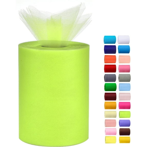 NestE Tulle Rolls 6” by 100 Yards (300 feet) Tulle Roll Spool Fabric for DIY Tutu Skirts Wedding Baby Shower Crafts Decorations Party Supplies(Autumn Green)