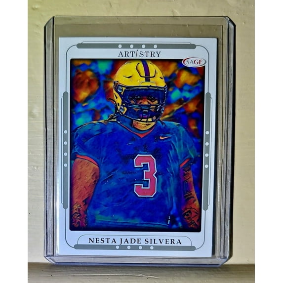 Nesta Jade Silvera 2023 SAGE NFL Artistry Football #96 Card