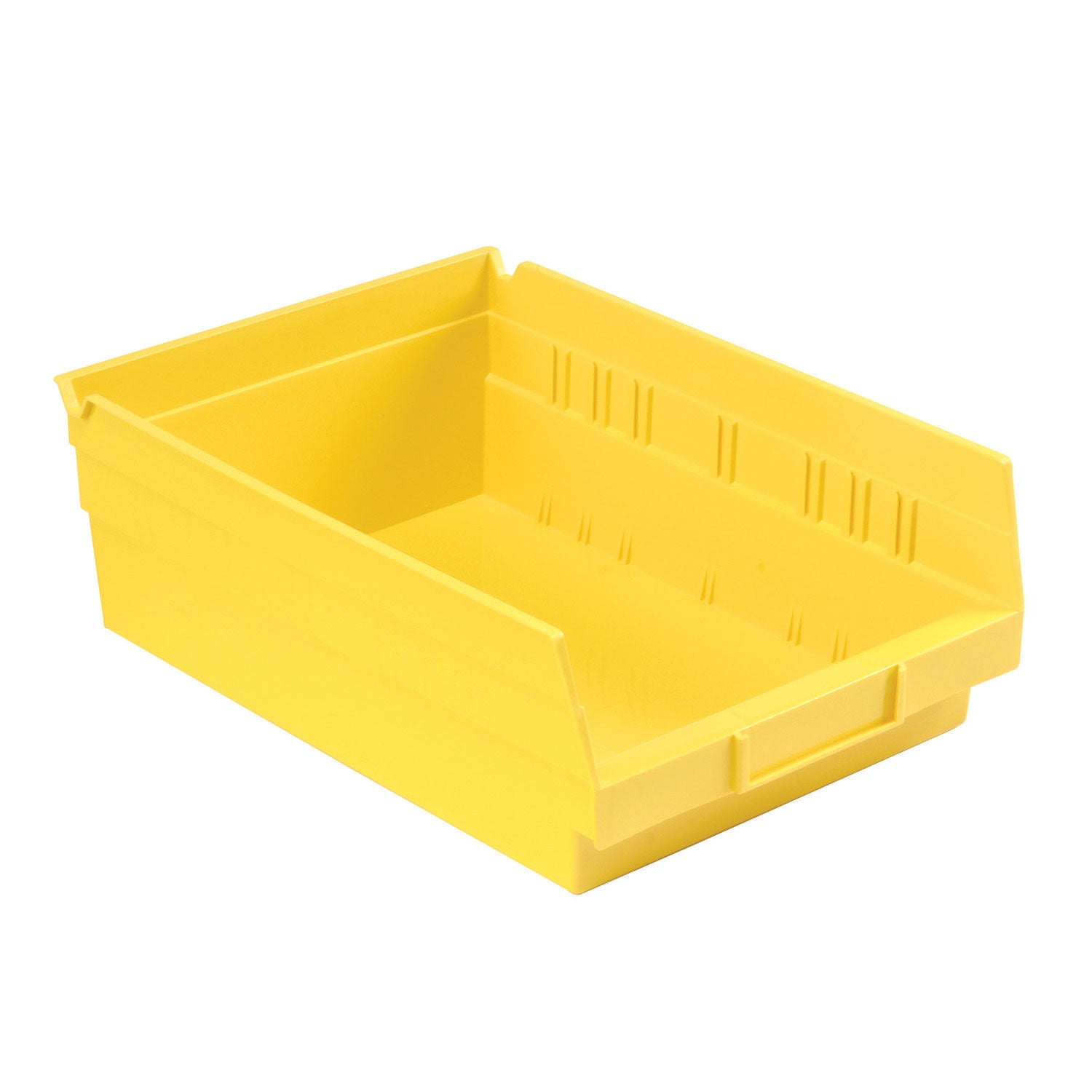 Global Industrial 184843YL Plastic Nesting Storage Shelf Bin - 8.375 x 11.625 x 4 in. - Yellow