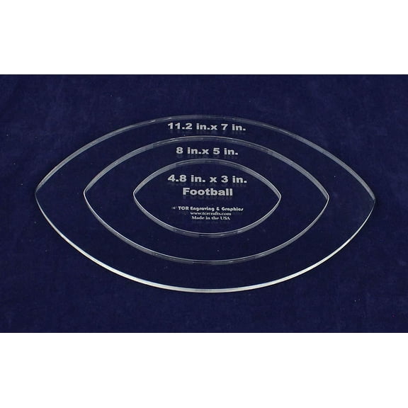 Nested Football Template 1/4" Acrylic