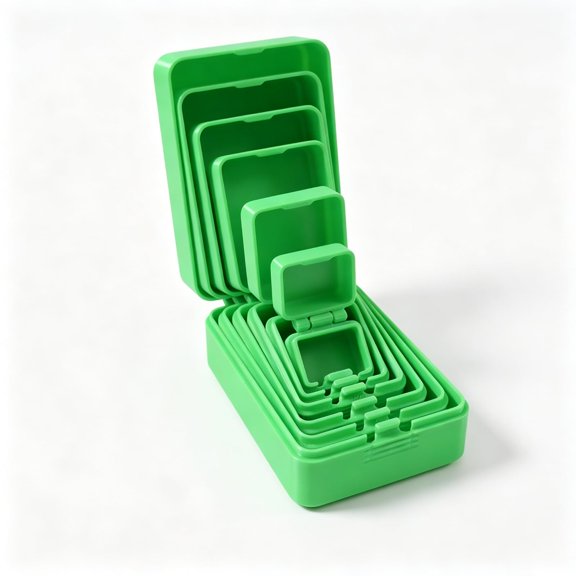 Nested Prank Gift Boxes, 6‑Size Stackable Novelty Gag Boxes, Reusable Plastic Surprise Boxes for Party Prank, Holiday & Birthday Gift