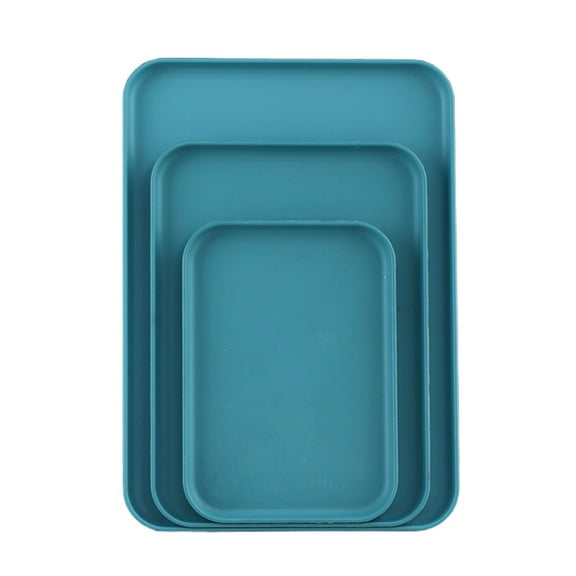 ​​Nested Rectangle Serving Tray Plastic Household Platters for Snacks Tea Cups​​