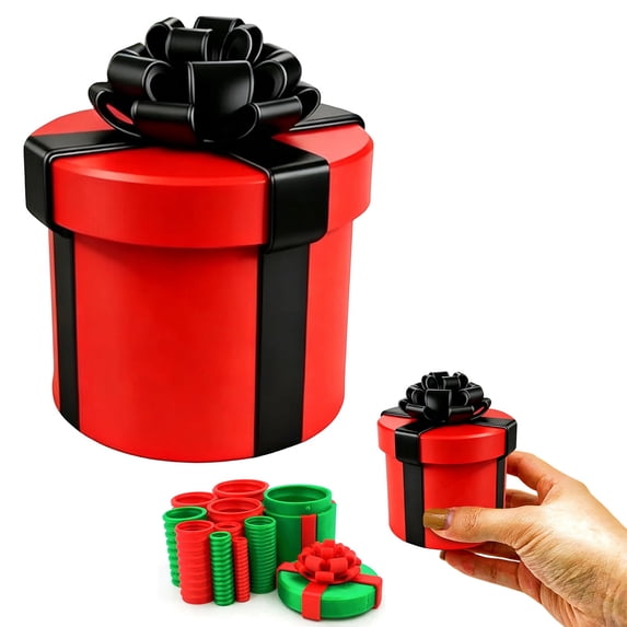 Nested screw puzzle prank box, multi-layer unboxing trick container. Reusable gag gift box ideal for party games, birthday surprises and holiday gift exchange activities.