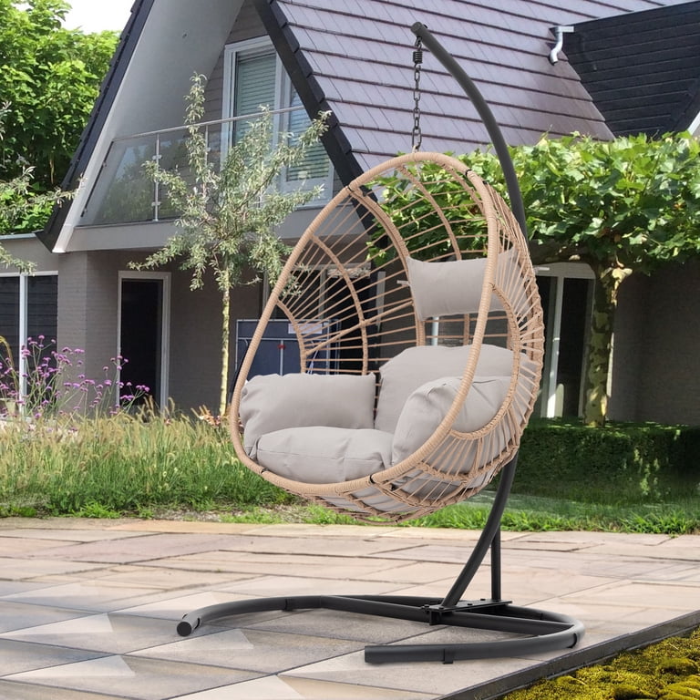 Christopher Knight Home Hanging Basket Chair – Wicker Swing Chair With Cushions