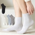 thumbnail image 1 of Nestiefly 1PCS Mens Ankle Athletic Socks Quarter Thin Cotton Running Sports Work Crew Socks 2026 Gray One Size, 1 of 3