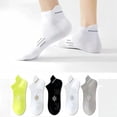 thumbnail image 1 of Nestiefly 1PCS Mens Women Ankle Compression Sock Cotton Athletic Running Sock Soft Breathable Cushioned Low Cut Sports Socks Arch Support 2026 White One Size, 1 of 5