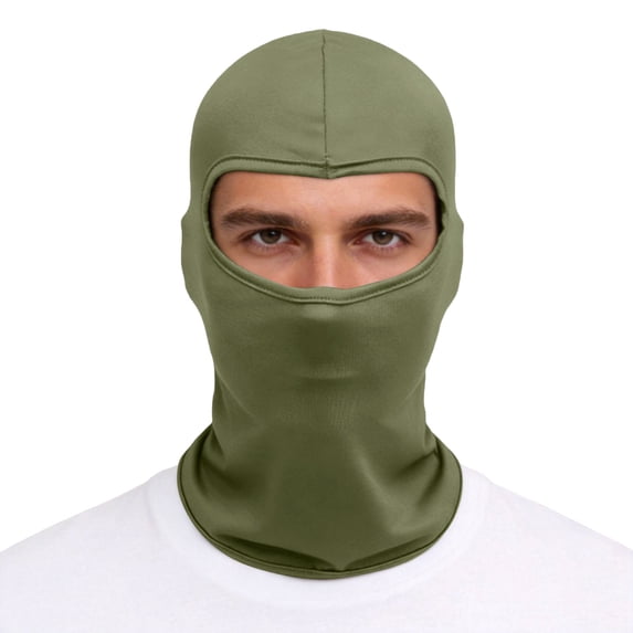 Nestiefly Balaclava Ski Mask for Men Full Face Mask Men Ski Mask Women Motorcycle Helmet Head Cover Summer Sun UV Protection Army Green One Size