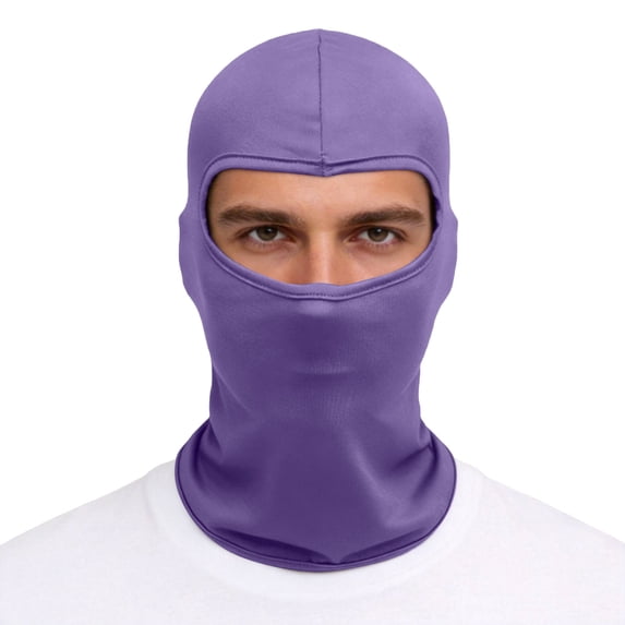 Nestiefly Balaclava Ski Mask for Men Full Face Mask Men Ski Mask Women Motorcycle Helmet Head Cover Summer Sun UV Protection Purple One Size