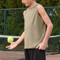 thumbnail image 1 of Nestiefly Boys Athletic Tank Tops Quick Dry Sleeveless Shirts Basketball Undershirts Kids Workout T-Shirts 2026 Khaki 150, 1 of 4