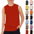 thumbnail image 1 of Nestiefly Boys Athletic Tank Tops Quick Dry Sleeveless Shirts Basketball Undershirts Kids Workout T-Shirts Orange 150, 1 of 5