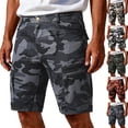 thumbnail image 1 of Nestiefly Camo Mens Cargo Shorts Casual Lightweight Waterproof Outdoor Hiking Fishing Camouflage Shorts with Multi Pockets 2026 Red XL, 1 of 5