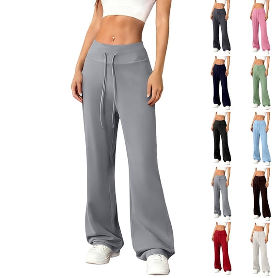 Nestiefly Flare Leggings for Women Low Rise Soft Comfy Bootcut Yoga Pants Y2k Sweatpants Lounge Blue L