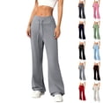 thumbnail image 1 of Nestiefly Flare Leggings for Women Low Rise Soft Comfy Bootcut Yoga Pants Y2k Sweatpants Lounge Dark Gray XL, 1 of 6
