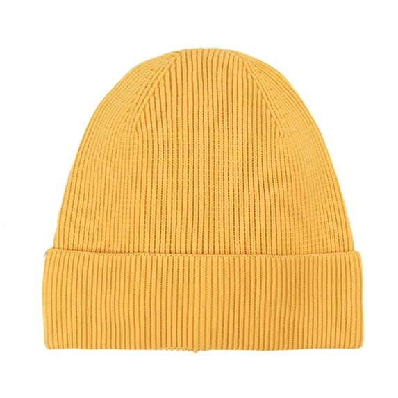 Nestiefly Knit Cuff Short Fisherman Beanie for Men Women, Spring Fall Winter Warm Hats, Trawler Skull Cap, Watch Cap Yellow One Size